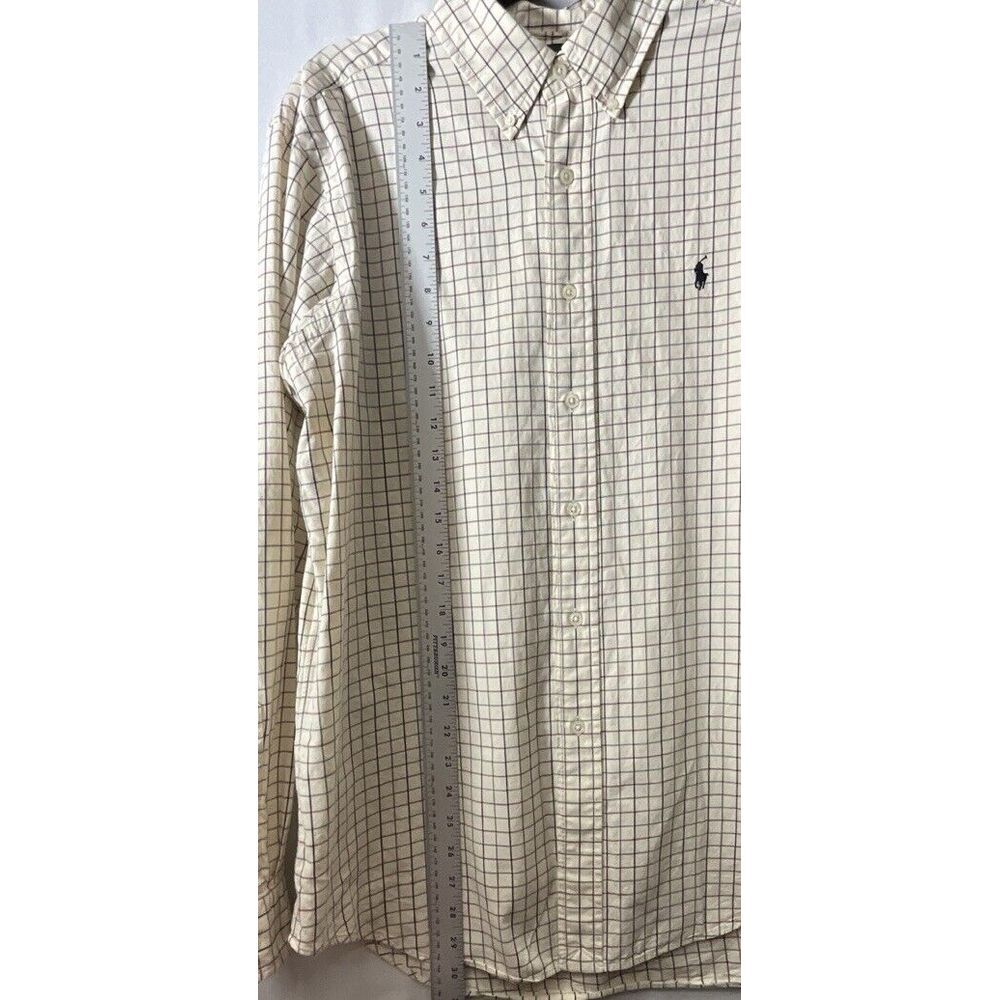 Ralph Lauren Shirt Mens Striped Long Sleeve Classic Fit - Size Large - Picture 2 of 5